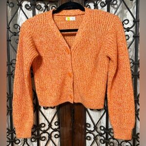 Epic Threads Vibrant Orange Cardigan Sweater
